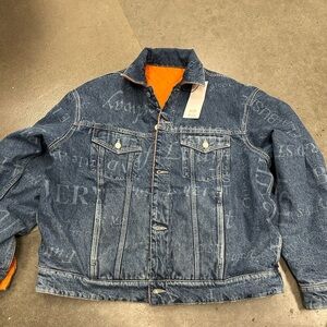 SUPREME MARTINE ROSE REVERSIBLE TRUCKER JACKET SZ L